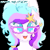 Size: 100x100 | Tagged: safe, artist:payshiechastityart, imported from derpibooru, oc, oc only, earth pony, pony, :d, bust, earth pony oc, glasses, open mouth, pixel art, smiling