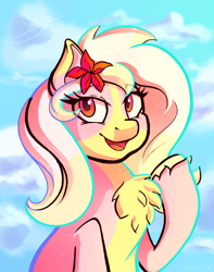 Size: 946x1200 | Tagged: artist needed, safe, imported from derpibooru, oc, oc only, oc:carmen garcía, earth pony, pony, bust, female, mare, portrait, smiling