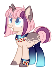 Size: 1129x1464 | Tagged: safe, artist:helemaranth, imported from derpibooru, oc, oc only, pony, unicorn, bracelet, choker, grin, horn, jewelry, simple background, smiling, solo, transparent background, unicorn oc