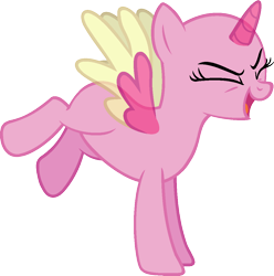 Size: 1085x1094 | Tagged: safe, artist:pegasski, imported from derpibooru, oc, oc only, alicorn, pony, the maud couple, alicorn oc, bald, base, eyelashes, eyes closed, horn, open mouth, simple background, smiling, solo, transparent background, two toned wings, wings