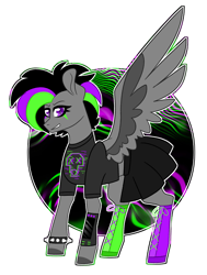 Size: 2797x3694 | Tagged: safe, artist:crazysketch101, imported from derpibooru, oc, oc only, oc:glitch, pegasus, pony, circle background, simple background, solo, white background