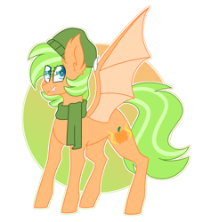 Size: 2722x2991 | Tagged: safe, artist:crazysketch101, imported from derpibooru, oc, oc only, oc:electric pumpkin, bat pony, pony, bat pony oc, bat wings, circle background, simple background, solo, white background, wings