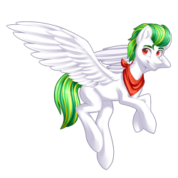 Size: 2000x2000 | Tagged: safe, artist:helemaranth, imported from derpibooru, oc, oc only, pegasus, pony, flying, neckerchief, pegasus oc, simple background, solo, transparent background, wings