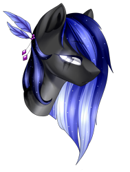 Size: 2273x3000 | Tagged: safe, artist:helemaranth, imported from derpibooru, oc, oc only, earth pony, pony, bust, earth pony oc, feather, simple background, solo, transparent background