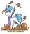 Size: 1926x2229 | Tagged: safe, artist:oneiria-fylakas, imported from derpibooru, oc, oc only, oc:ariega, pony, unicorn, chibi, leaf, male, simple background, solo, stallion, transparent background