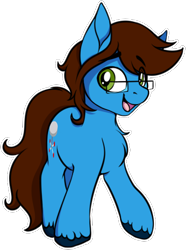 Size: 364x490 | Tagged: safe, artist:notetaker, imported from derpibooru, part of a set, oc, oc only, oc:daudaen, earth pony, pony, glasses, male, simple background, transparent background