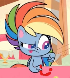 Size: 751x835 | Tagged: safe, imported from derpibooru, screencap, rainbow dash, pegasus, pony, my little pony: pony life, spoiler:pony life s01e17, cropped, friendship gems, g4.5, solo, tongue out