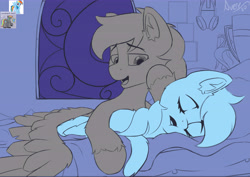 Size: 7017x4961 | Tagged: safe, artist:avery-valentine, imported from derpibooru, rainbow dash, pegasus, pony, cuddling, spooning