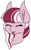 Size: 1274x2036 | Tagged: safe, artist:skylarpalette, imported from derpibooru, oc, oc only, oc:dusty ember, pegasus, pony, :p, bust, colored, commission, eyes closed, female, flat colors, happy, mare, pegasus oc, pink fur, simple background, solo, tongue out, transparent background, wings