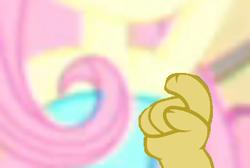 Size: 350x235 | Tagged: safe, imported from derpibooru, discord, fluttershy, draconequus, equestria girls, armpit tickling, armpits, clothes, dress, sleeveless, sleeveless dress, tickle torture, tickling, underarm tickling, unknown author