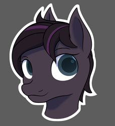 Size: 3083x3378 | Tagged: safe, artist:thehuskylord, imported from derpibooru, oc, oc only, pegasus, pony, bust, cute, gray background, gray eyes, portrait, shading, simple background, smiling, solo