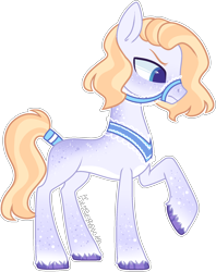 Size: 1568x1984 | Tagged: safe, artist:kurosawakuro, imported from derpibooru, oc, oc only, hybrid, pony, base used, bridle, male, offspring, parent:amira, parent:prince blueblood, peytral, simple background, solo, tack, tail wrap, transparent background