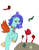 Size: 2354x2991 | Tagged: safe, artist:supahdonarudo, imported from derpibooru, oc, oc only, oc:sea lilly, ammonite, anomalocaris, seapony (g4), starfish, trilobite, anonmalocaris, camera, crinoid, jewelry, lost world, necklace, shell, simple background, transparent background