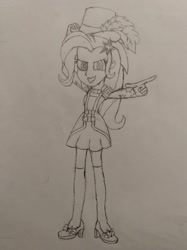 Size: 1280x1707 | Tagged: safe, artist:celestanorlicorne, imported from derpibooru, trixie, equestria girls, sketch, solo, traditional art