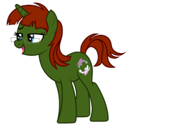 Size: 1024x758 | Tagged: dead source, safe, alternate version, artist:scintillant-h, imported from derpibooru, oc, oc only, oc:wynja, pony, unicorn, cutie mark, female, mare, smiling, solo