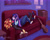 Size: 3000x2400 | Tagged: safe, artist:overlordneon, imported from derpibooru, sunset shimmer, twilight sparkle, equestria girls, book, clothes, couch, duo, female, guitar, high res, jeans, legs in air, lesbian, lying down, lying on top of someone, missing shoes, musical instrument, pants, prone, shipping, skirt, smiling, socks, sunsetsparkle, the pose, thigh highs