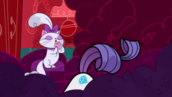 Size: 1920x1080 | Tagged: safe, imported from derpibooru, screencap, opalescence, rarity, cat, pony, unicorn, my little pony: pony life, the debut taunt, spoiler:pony life s01e41, cup, drinking, eyes closed, g4.5, teacup