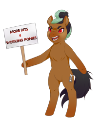 Size: 900x1100 | Tagged: safe, artist:guiltyp, imported from derpibooru, oc, oc only, earth pony, pony, bipedal, female, mare, sign, simple background, solo, transparent background