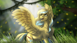 Size: 960x540 | Tagged: safe, artist:marinavermilion, imported from derpibooru, oc, oc only, pegasus, pony, solo