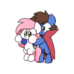 Size: 1200x1200 | Tagged: safe, artist:sugar morning, imported from derpibooru, oc, oc only, oc:bizarre song, oc:sugar morning, pegasus, pony, animated, cape, clothes, couple, female, gif, holding a pony, hoof hold, male, mare, oc x oc, seizure warning, shaking, shipping, simple background, stallion, straight, sugarre, transparent background