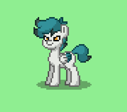 Size: 269x236 | Tagged: safe, imported from derpibooru, oc, oc only, oc:ironsides, pegasus, pony, pony town, green background, male, pixel art, simple background, solo, stallion