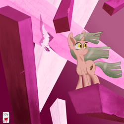 Size: 2000x2000 | Tagged: safe, artist:sweetstrokesstudios, imported from derpibooru, oc, oc only, pony, unicorn, abstract, abstract background, female, geometric, limited palette, limited pallete, mare, solo