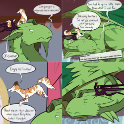 Size: 2562x2562 | Tagged: safe, artist:professor-ponyarity, imported from derpibooru, oc, oc:maxi, oc:rye, dragon, wolf, tumblr:ask rye dimar dragon