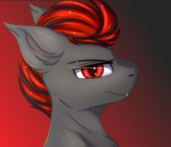 Size: 3499x3000 | Tagged: safe, artist:snowstormbat, imported from derpibooru, oc, oc:blitz moon, bust, gradient background, looking at you, male, portrait, smiling, solo, stallion