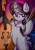 Size: 2885x4096 | Tagged: safe, alternate version, artist:canvymamamoo, imported from derpibooru, octavia melody, anthro, earth pony, pony, semi-anthro, aesthetics, arm hooves, belly button, bipedal, bow (instrument), bowtie, breasts, cello, chest fluff, female, holding, mare, musical instrument, smiling, solo, synthwave, underhoof