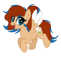 Size: 508x475 | Tagged: safe, artist:rioshi, artist:starshade, imported from derpibooru, oc, oc only, oc:callie, pegasus, pony, cute, eyeshadow, female, flower, happy, looking back, makeup, mare, no back, offspring, png, ponytail, simple background, solo, sparkly eyes, starry eyes, stars, transparent background, wingding eyes