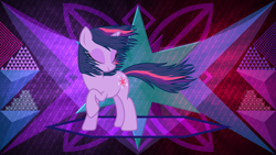 Size: 3840x2160 | Tagged: safe, artist:galekz, artist:laszlvfx, edit, imported from derpibooru, twilight sparkle, pony, unicorn, solo, unicorn twilight, wallpaper, wallpaper edit, windswept mane