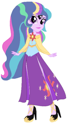 Size: 600x1069 | Tagged: safe, imported from derpibooru, princess celestia, twilight sparkle, oc, oc only, oc:mystic sunrise, alicorn, human, equestria girls, fusion, gem fusion, multiple eyes, principal celestia, solo, third eye, three eyes, twilight sparkle (alicorn), wat