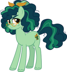 Size: 937x1000 | Tagged: safe, artist:whalepornoz, imported from derpibooru, oc, oc only, oc:goldie locks, earth pony, pony, female, glasses, magical gay spawn, mare, offspring, parent:braeburn, parent:thunderlane, simple background, solo, transparent background, unshorn fetlocks, vector