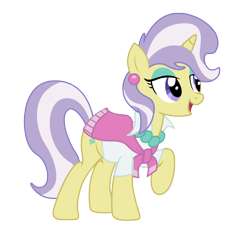 Size: 1652x1599 | Tagged: safe, artist:third uncle, artist:three uncle, imported from derpibooru, upper crust, pony, unicorn, sweet and elite, clothes, female, jewelry, mare, necklace, pearl necklace, raised eyebrow, scarf, simple background, transparent background
