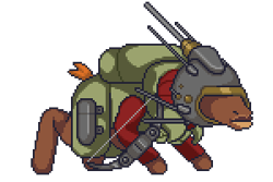 Size: 300x200 | Tagged: safe, artist:zettaidullahan, imported from derpibooru, oc, oc only, earth pony, pony, fallout equestria, earth pony oc, helmet, pixel art, simple background, solo, transparent background