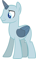 Size: 973x1562 | Tagged: safe, artist:pegasski, imported from derpibooru, oc, oc only, alicorn, pony, friendship university, alicorn oc, bald, base, horn, male, simple background, smiling, solo, stallion, transparent background, two toned wings, wings