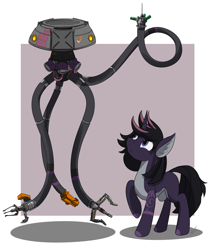 Size: 1729x2000 | Tagged: safe, artist:buckweiser, imported from derpibooru, oc, oc only, oc:desmo, oc:desmo gryn, pony, unicorn, drone, female, mare, sierra nevada, solo