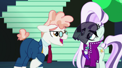 Size: 1280x720 | Tagged: safe, imported from derpibooru, screencap, coloratura, svengallop, earth pony, pony, the mane attraction, countess coloratura, female, male, mare, stallion