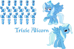 Size: 384x256 | Tagged: safe, artist:dismasvanraam, imported from derpibooru, trixie, alicorn, pony, alicornified, female, princess of humility, race swap, simple background, solo, transparent background, trixiecorn