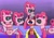 Size: 1280x887 | Tagged: safe, artist:trackheadtherobopony, imported from derpibooru, pinkie pie, oc, oc:trackhead, pony, robot, robot pony, couch, kissing, lucky bastard, multeity, pinkie bot, piper perri surrounded, roboticization, too much pink energy is dangerous