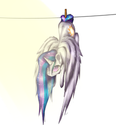 Size: 1941x2081 | Tagged: safe, alternate version, artist:11-shadow, imported from derpibooru, princess celestia, alicorn, pony, clothes line, clothespin, dripping, drying, female, light, mare, simple background, solo, transparent background, upside down, wet, wet mane