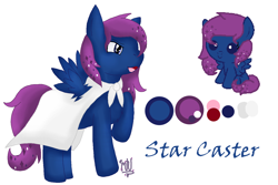 Size: 1450x968 | Tagged: safe, artist:midnighttheumbreon, imported from derpibooru, oc, oc only, oc:star caster, pegasus, pony, baby, baby pony, pegasus oc, reference sheet, solo, wings