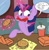 Size: 533x542 | Tagged: safe, artist:retroneb, imported from derpibooru, twilight sparkle, alicorn, pony, burger, drink, eating, fast food, female, food, full mouth, hay burger, horseshoe fries, mouth full, paper cup, solo, speech bubble, twilight burgkle, twilight sparkle (alicorn)