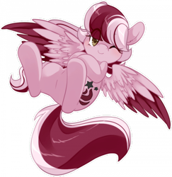 Size: 700x720 | Tagged: safe, artist:loyaldis, imported from derpibooru, oc, oc only, oc:dusty ember, pegasus, pony, commission, cute, featureless crotch, heart eyes, hooves, one eye closed, simple background, solo, transparent background, wingding eyes, wink