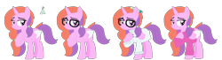 Size: 1521x413 | Tagged: safe, artist:acuteexposure, imported from derpibooru, oc, oc only, oc:chemical sunshine, alicorn, pony, icey-verse, alicorn oc, clothes, coat, ear piercing, earring, female, glasses, horn, jewelry, lab coat, magical lesbian spawn, mare, offspring, parent:luster dawn, parent:potion nova, parents:lusternova, pencil, piercing, raised hoof, scientist, simple background, solo, sweater, transparent background, wings