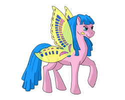 Size: 1024x821 | Tagged: safe, artist:lelunae, imported from derpibooru, sunglider, pony, female, g1, simple background, solo, transparent background, windy wing ponies