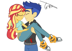 Size: 2234x1600 | Tagged: safe, artist:gmaplay, imported from derpibooru, flash sentry, sunset shimmer, equestria girls, converse, female, flashimmer, male, shipping, shoes, simple background, straight, transparent background