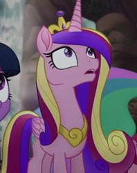 Size: 996x1257 | Tagged: safe, imported from derpibooru, screencap, princess cadance, alicorn, pony, my little pony: the movie, cropped, female, looking up, shocked expression, solo