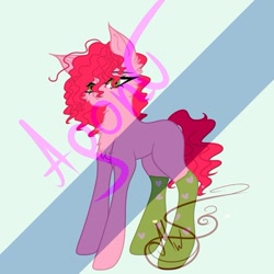 Size: 861x861 | Tagged: safe, artist:nel_liddell, imported from derpibooru, oc, oc only, earth pony, pony, clothes, earth pony oc, signature, socks, solo, watermark