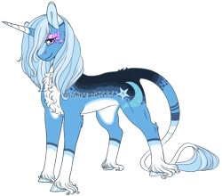 Size: 904x796 | Tagged: safe, artist:malinraf1615, imported from derpibooru, trixie, classical hippogriff, hippogriff, pony, unicorn, chest fluff, coat markings, eyeshadow, female, leonine tail, makeup, mare, redesign, simple background, socks (coat marking), socks (coat markings), solo, transparent background, unshorn fetlocks, watermark